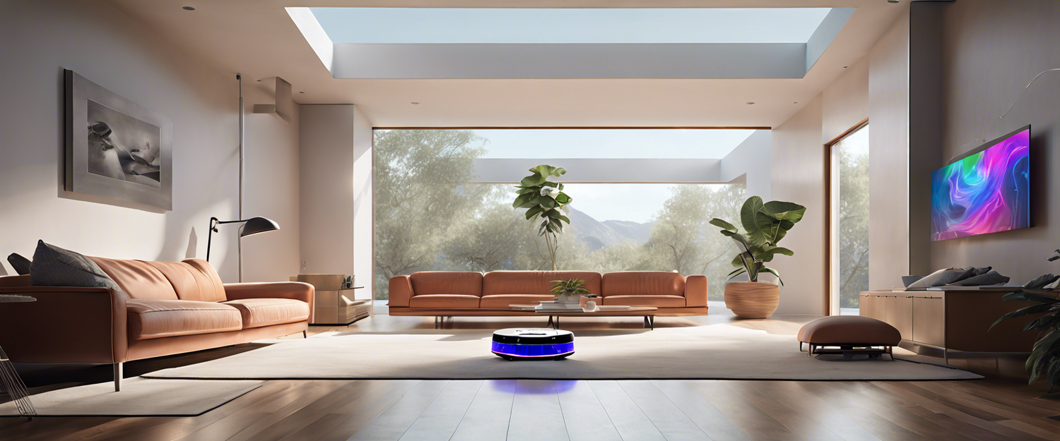 Apple Home app showing robot vacuum controls and features.