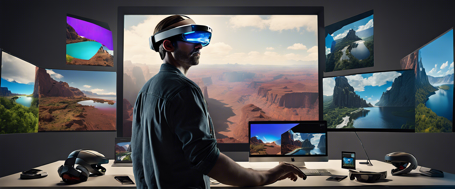 A Microsoft HoloLens headset displaying virtual content on a coffee table.