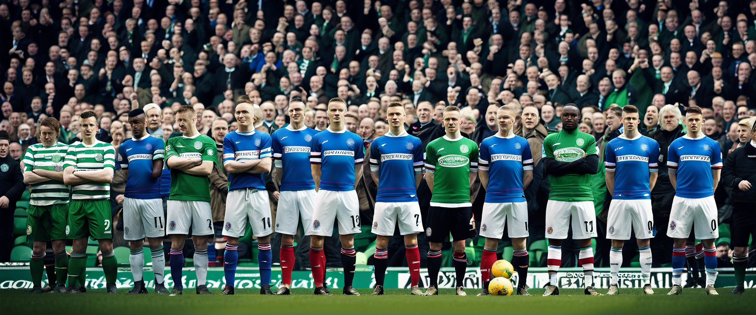 Scottish Premiership match preview with Rangers and Celtic logos.