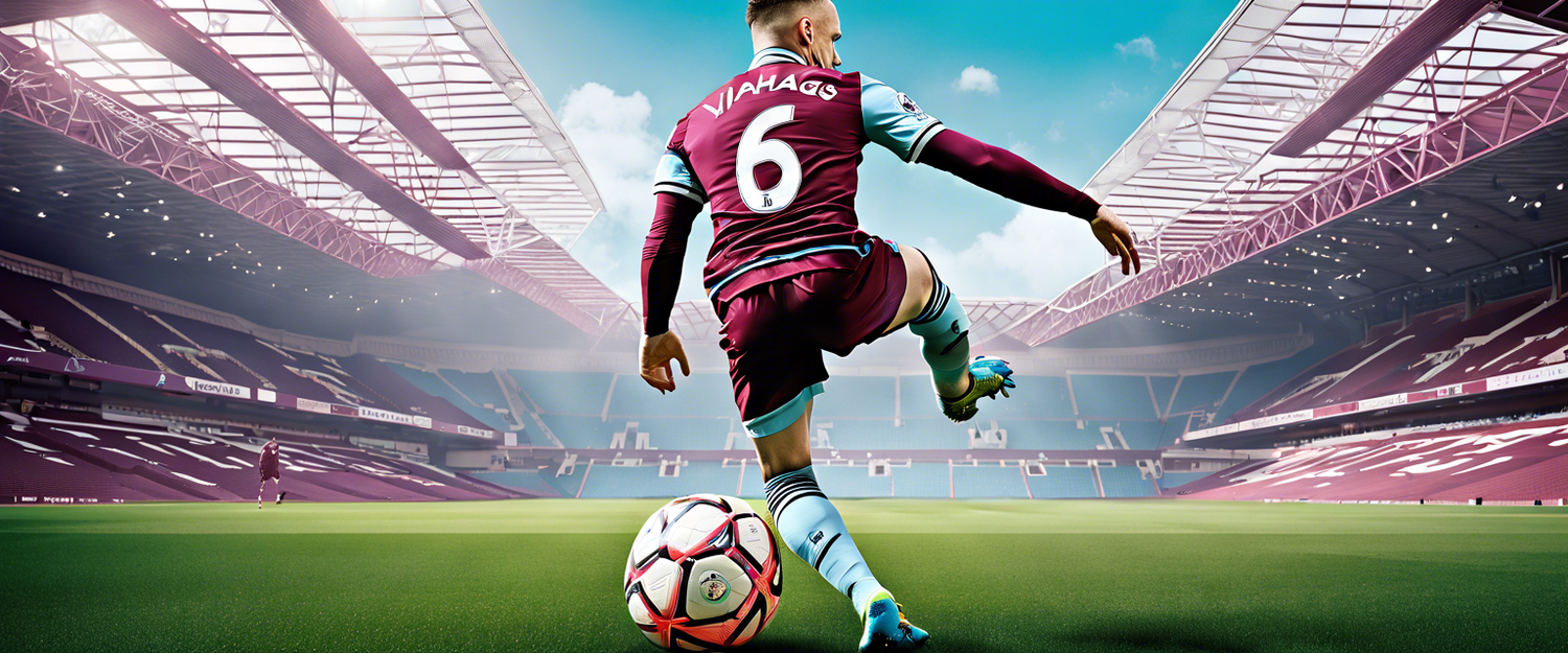 Aston Villa and Manchester United in Premier League action.