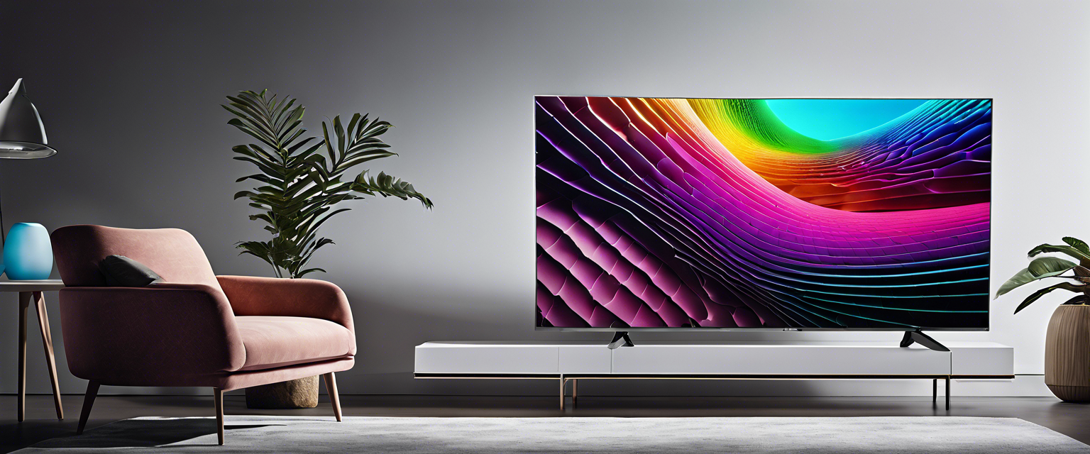 Hisense TriChroma TV on display at CES 2023, showcasing vibrant colors and advanced technology.